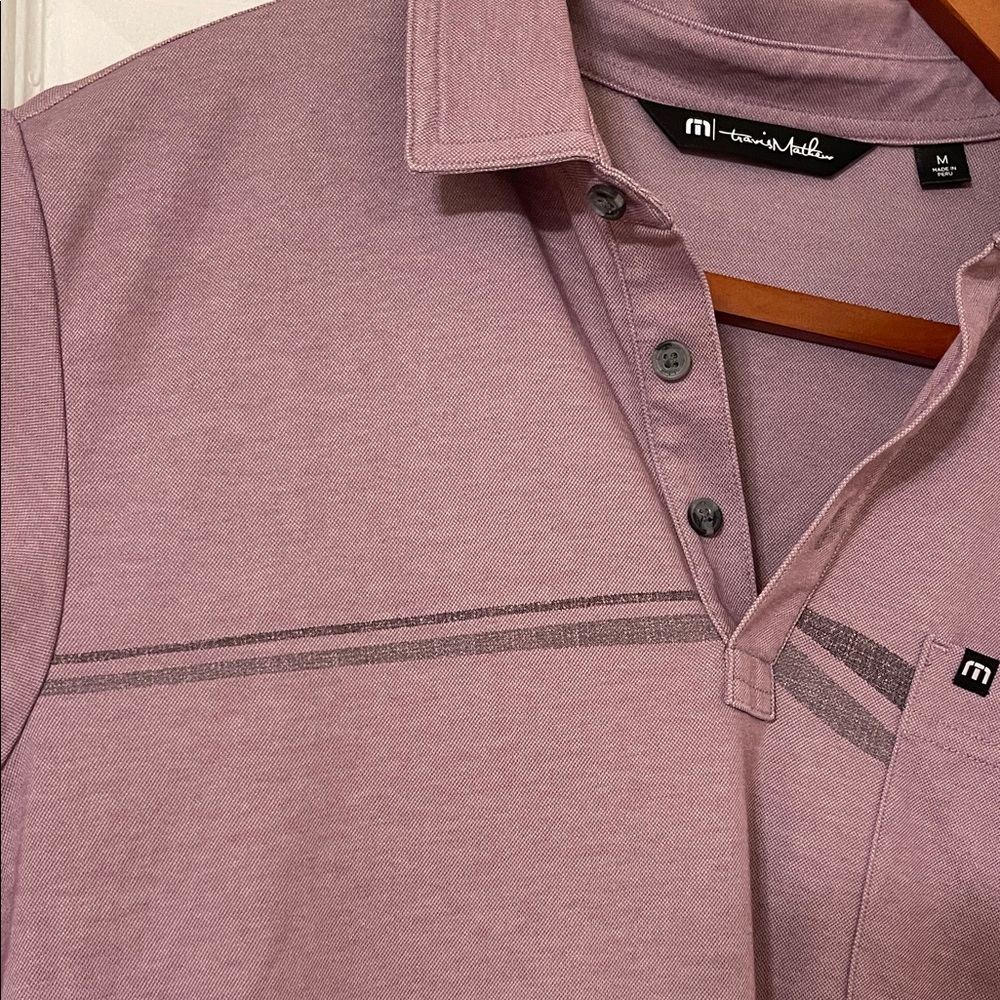 Travis Mathew Men's Lavender Button Down Shirt
